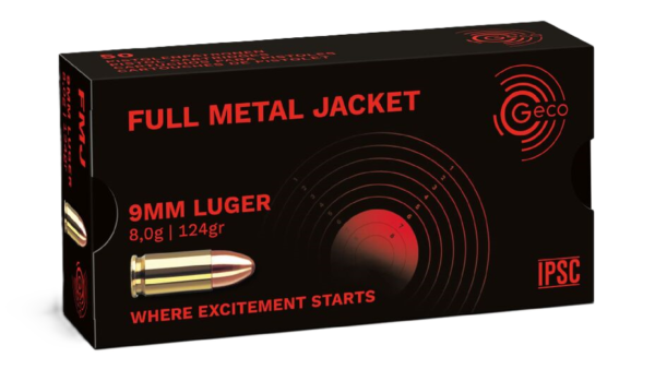 GECO-9mm-Luger-FMJ GECO FMJ 9mm Luger (124gr)